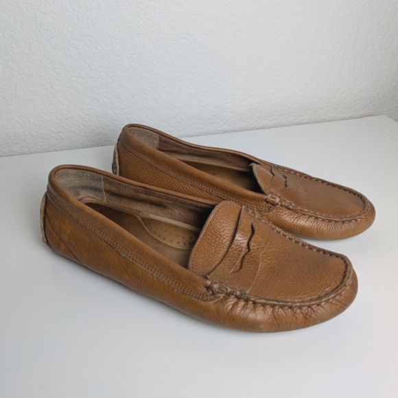 G.H. Bass & Co. Missy Leather Penny Loafers Size 7.5 Tan Preppy Work - Picture 4 of 10
